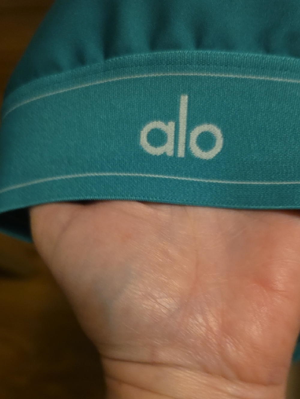 ALO Yoga Spruce Green Sports Bra and Leggings Set - Picture 8 of 9